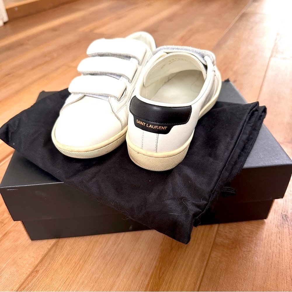 Saint Laurent Low Top Nero Moon Plus Blanc Sneakers